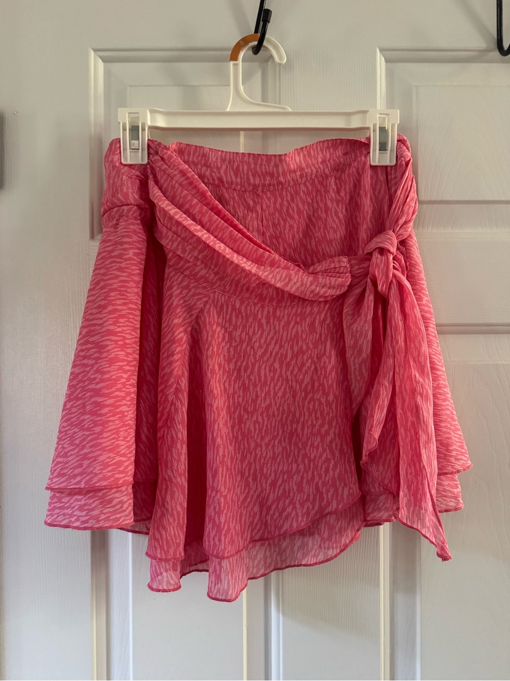 aerie Pink Tie-Waist Layered Mini Skirt